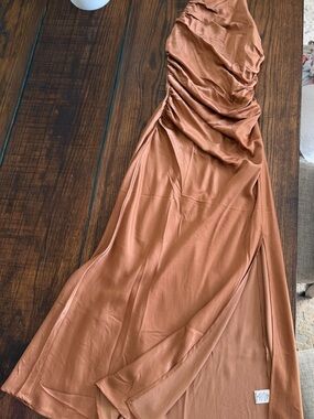 NWT brown silk dress